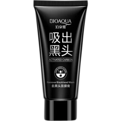 Bioaqua Blackhead Remover Cleaner Purifying Deep Cleansing Acne Black Mud Face Mask Peel-off 60g - Rokomari product